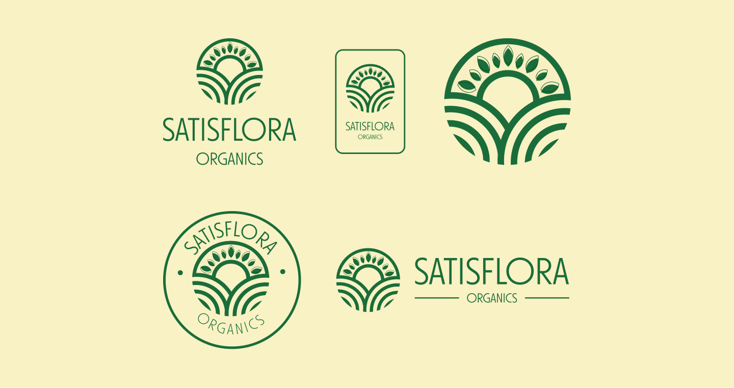 Satisflora logo elements
